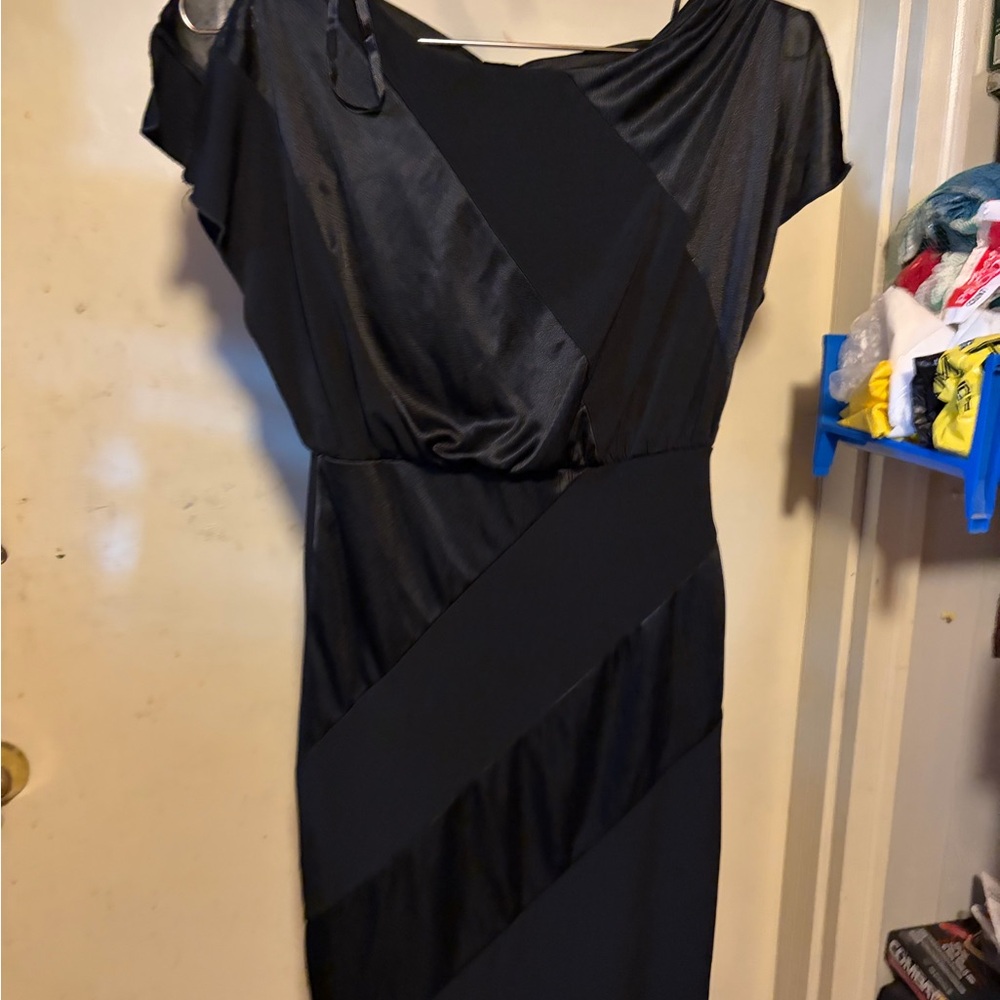 Black Women's Paneled Cocktail Dress